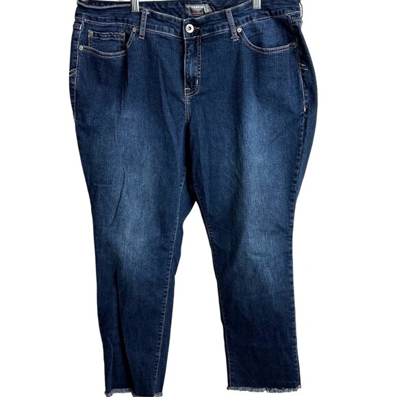 Torrid FeelTheFit Crop Boyfriend Vintage Stretch Jeans Size 20 - Picture 6 of 13